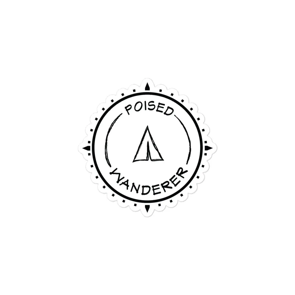 Poised Wanderer Logo Stickers