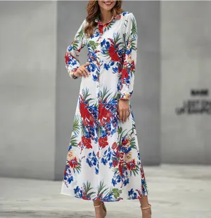 Polka Dot Print Ruffles Women Dress