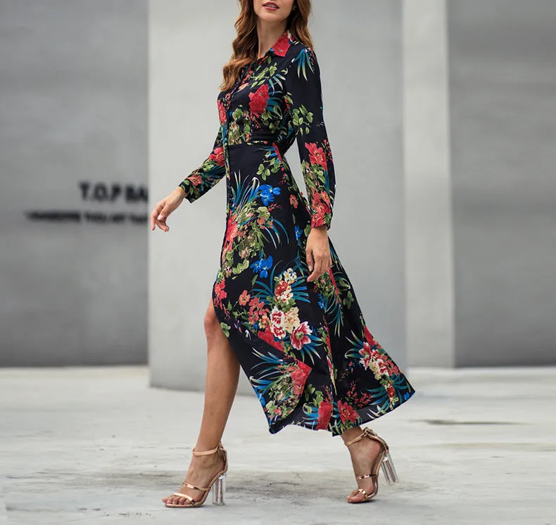 Polka Dot Print Ruffles Women Dress