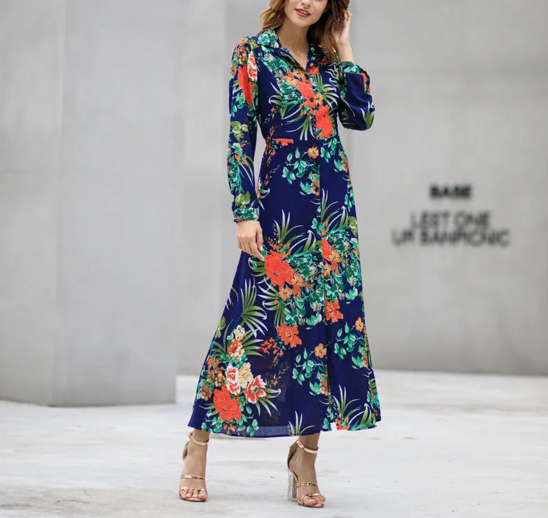 Polka Dot Print Ruffles Women Dress