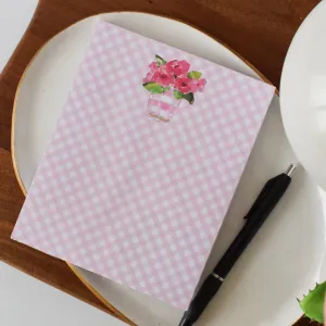 Poppy Gingham Notepad