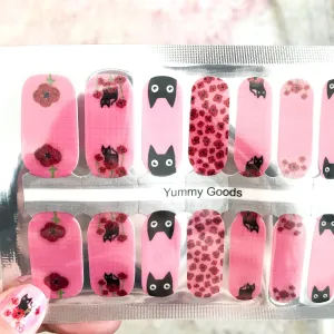 POPPYCATS - yummygoods exclusive! nail wraps (with glitter poppies!)