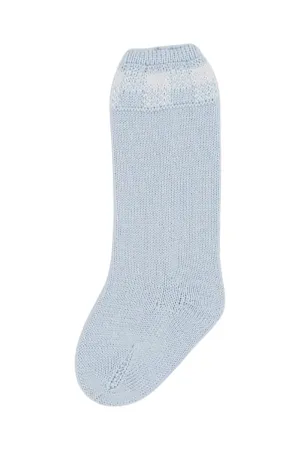 PREORDER Baby Blue Gingham Knee High Socks