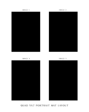 Quad 5x7 Multi Window Frame