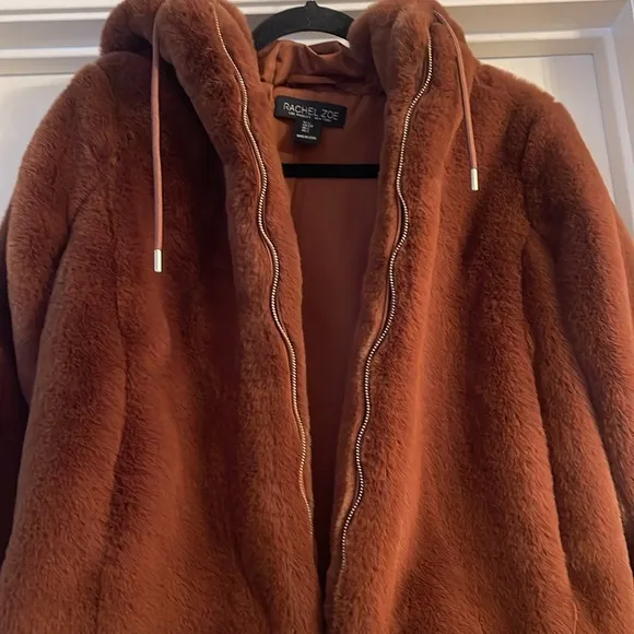 Rachel Zoe hooded zip up jacket/coat size S