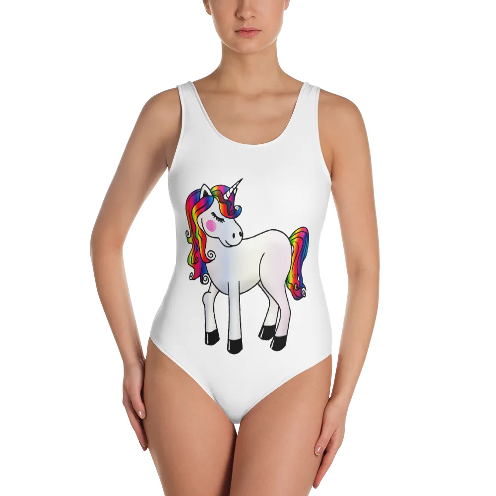 Rainbow Unicorn One-Piece Swimsuit