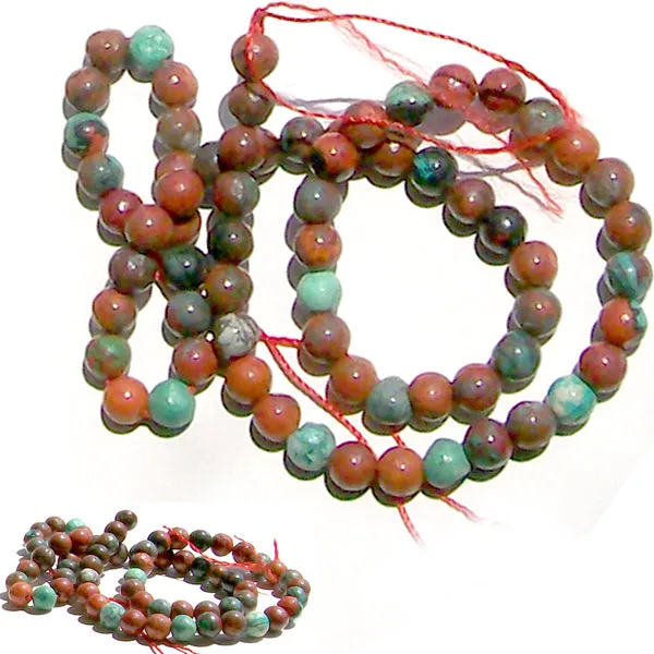 Rare Sonoran Sunrise Cuprite Mexico 6mm round stone - 12 beads