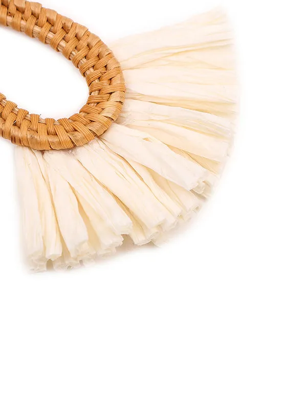Retro Exaggeration Bohemian Rattan Earrings