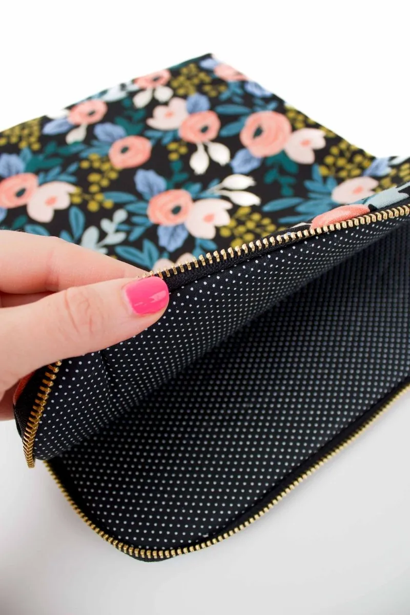 Rifle Paper Co. Midnight Garden Canvas 12.9" iPad Sleeve and Accessory Bag Bundle