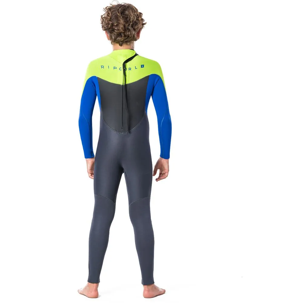 RIP CURL JUNIOR OMEGA 3/2 BACK ZIP LIME