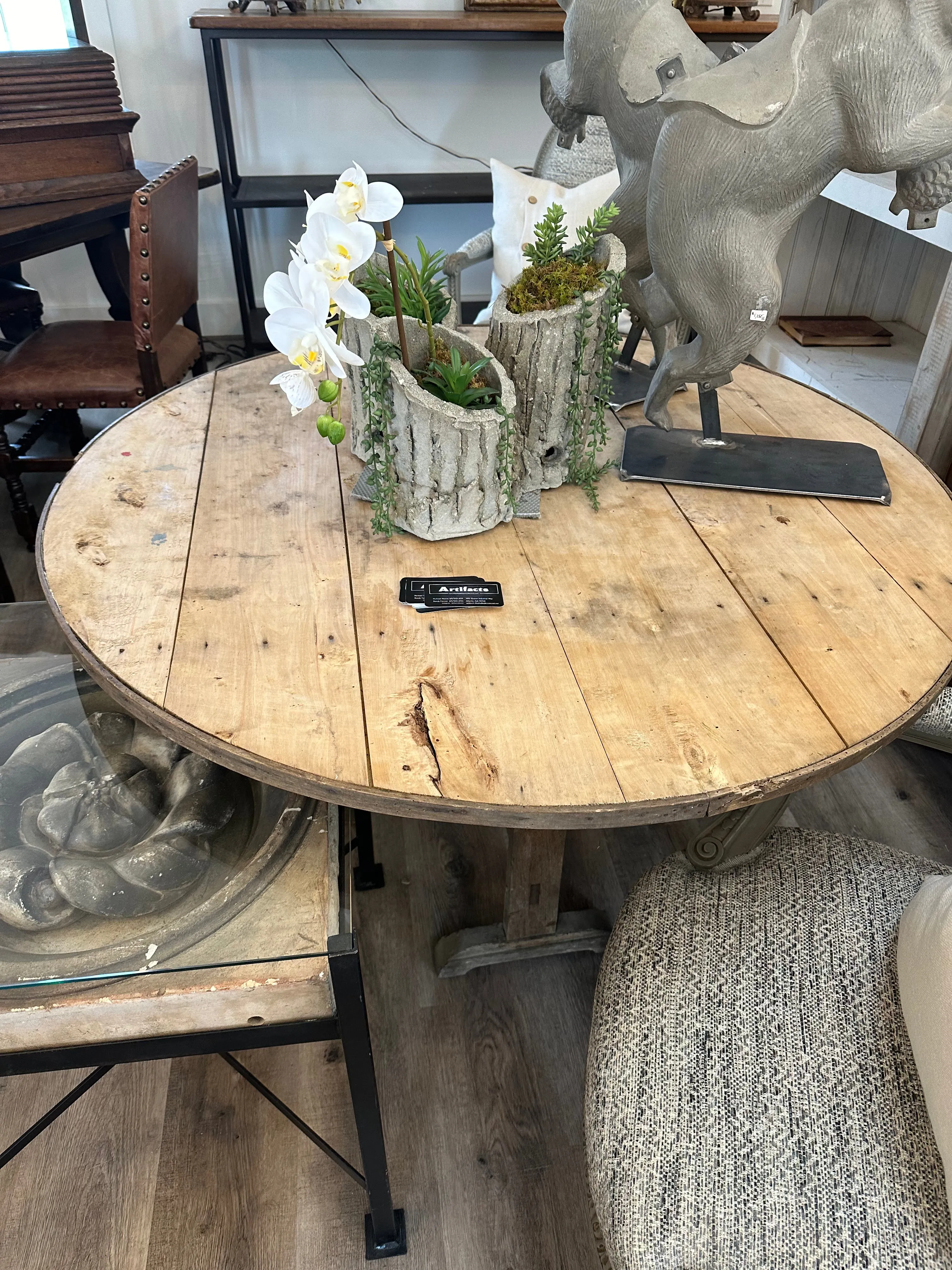 Round Pine Table