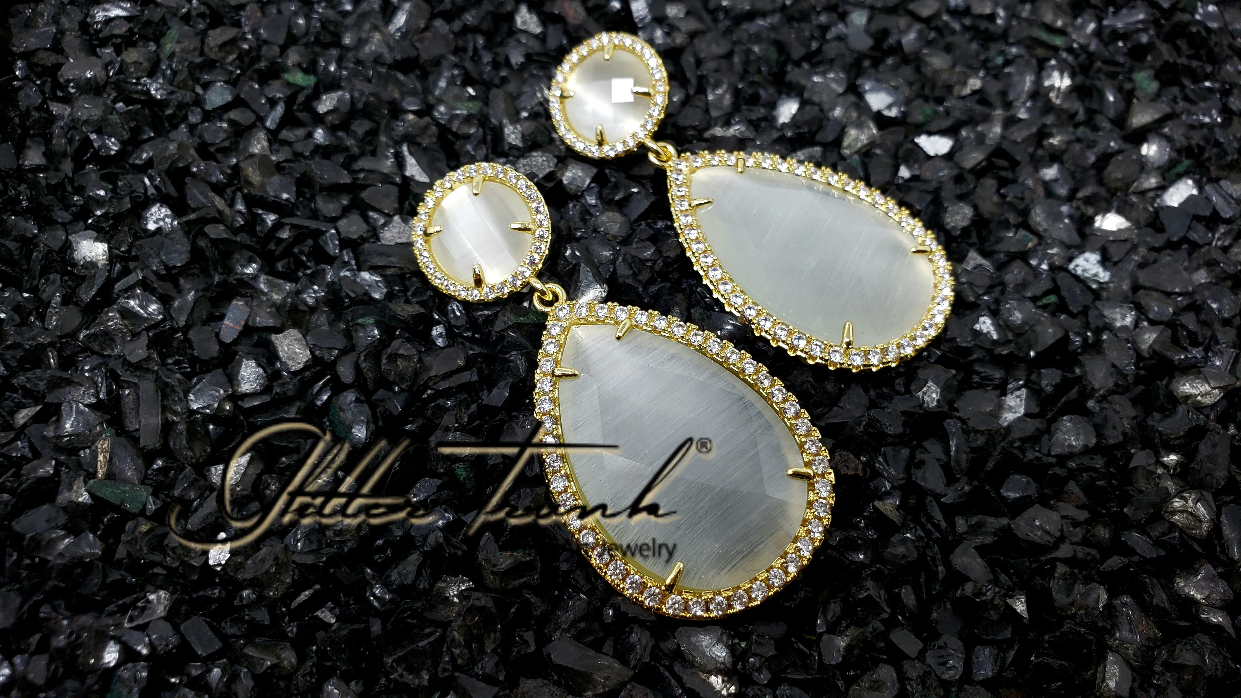 Samantha CZ Drop Earrings