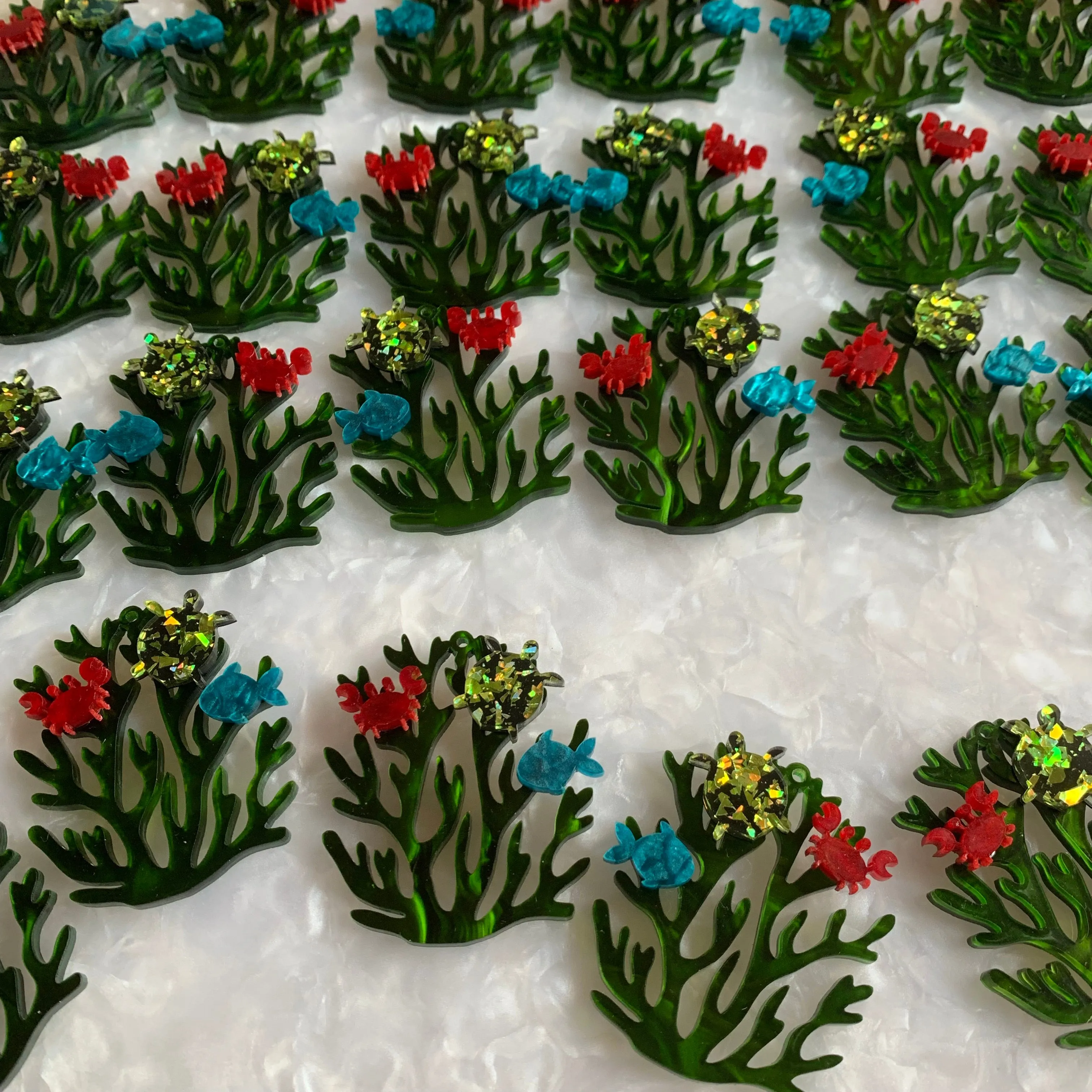 Seaweed for Earrings / 12 Pieces, 50mm