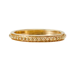 Sethi Couture 18k Yellow Gold Bead Band - Size 6.5