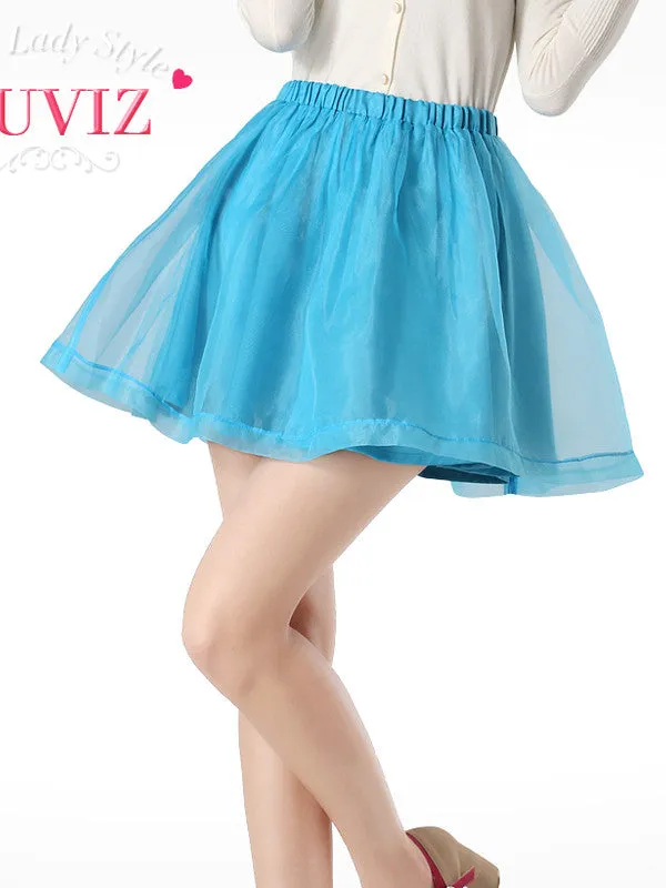 sheer layered bow skirt