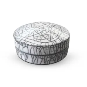 Shiny Raku Craquele Box with Lid