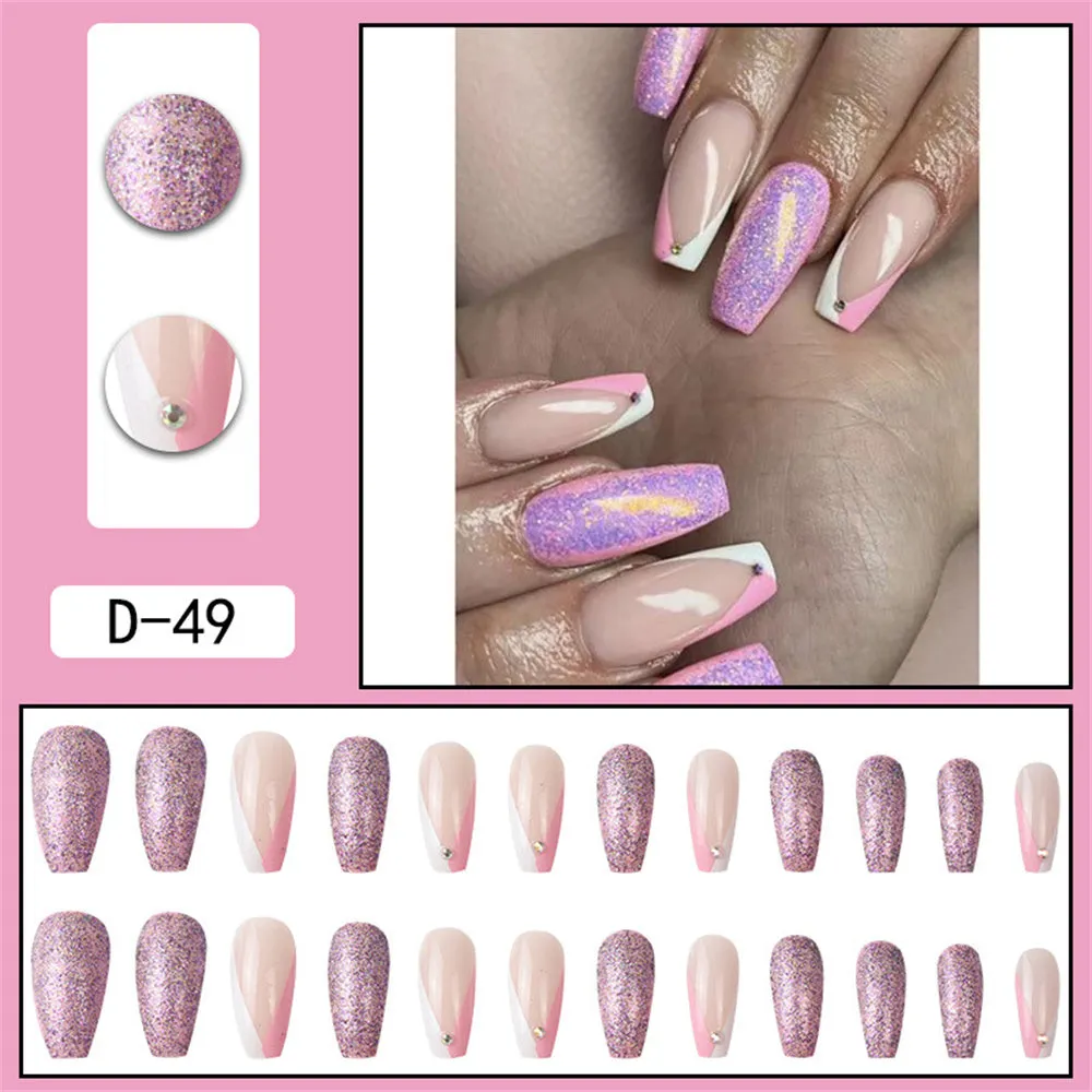 Short coffin Glitter with diamond V-shaped