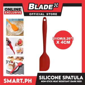 Silicone Baking Spatula Heat Resistant Non-Stick 8.2'' (Dark Red) Baking Mixing Tool