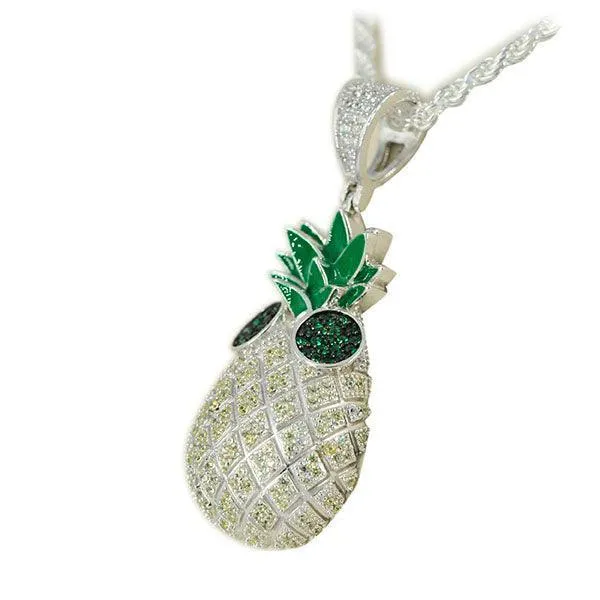 SILVER COOL GLASSES PINEAPPLE PENDANT