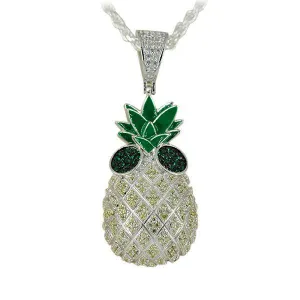SILVER COOL GLASSES PINEAPPLE PENDANT
