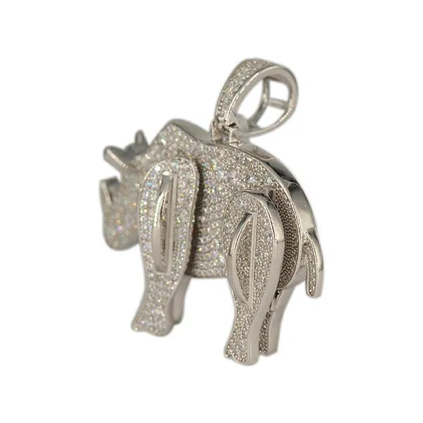 SILVER RHINO PENDANT