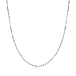 Silver Shiny Curb Necklace