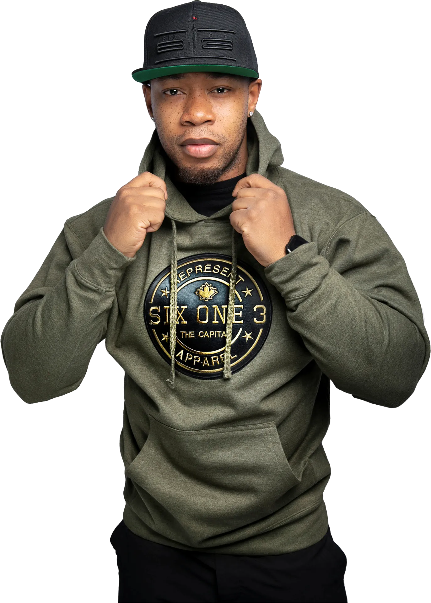 Six One 3 Benchmark Premium Hoodie Army Green Heather