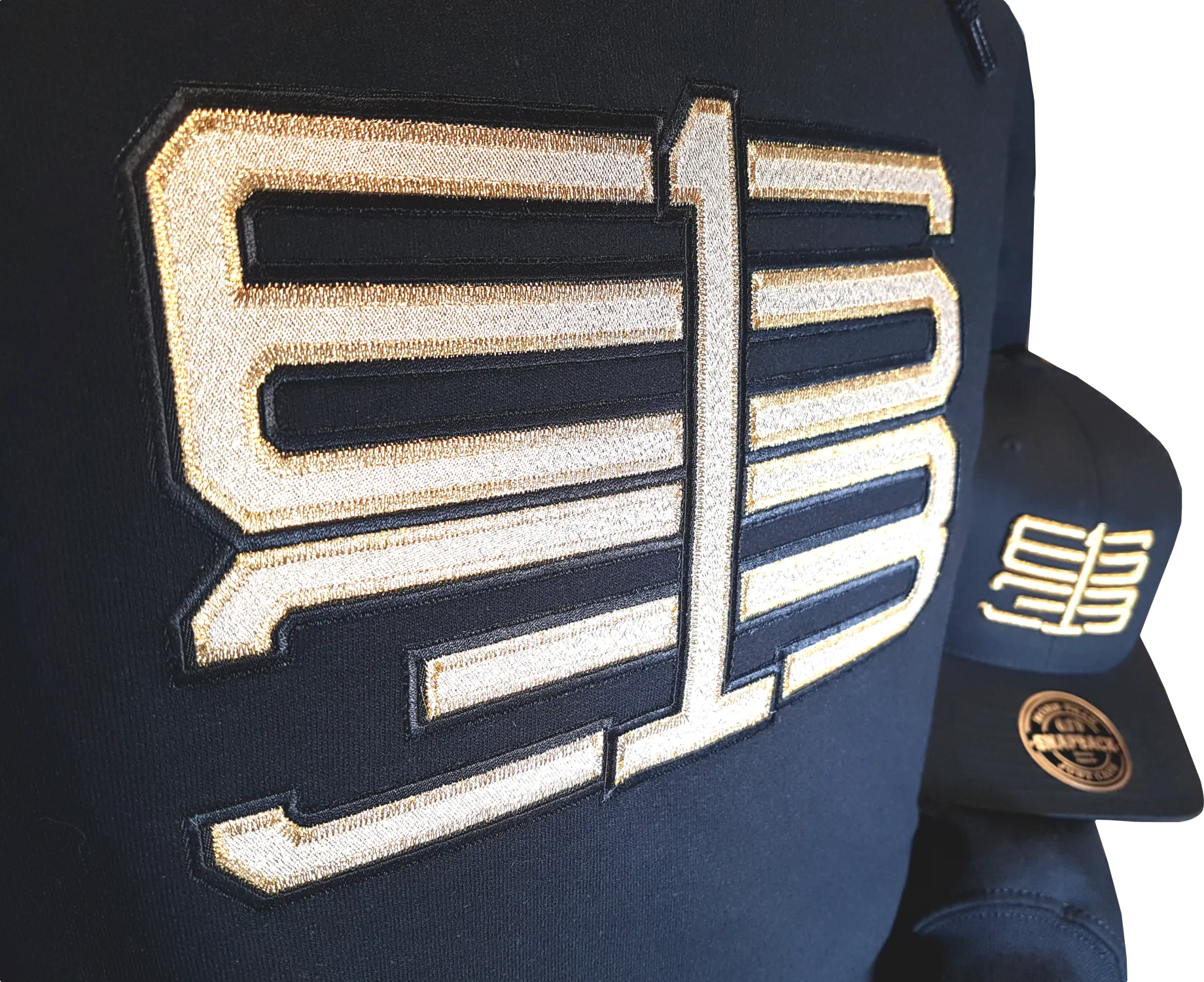 Six One 3 Interlok Hoodie Black Metallic Gold