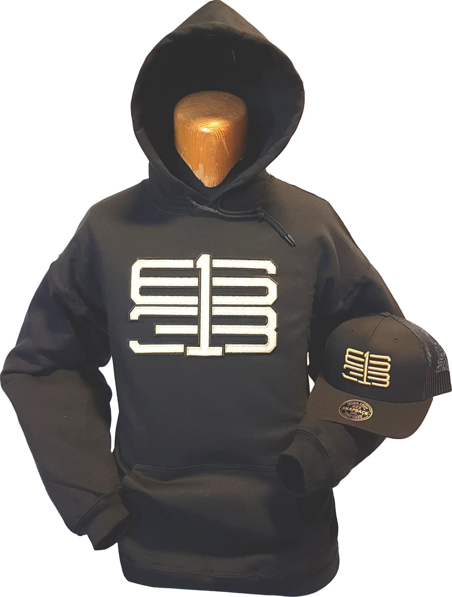 Six One 3 Interlok Hoodie Black Metallic Gold