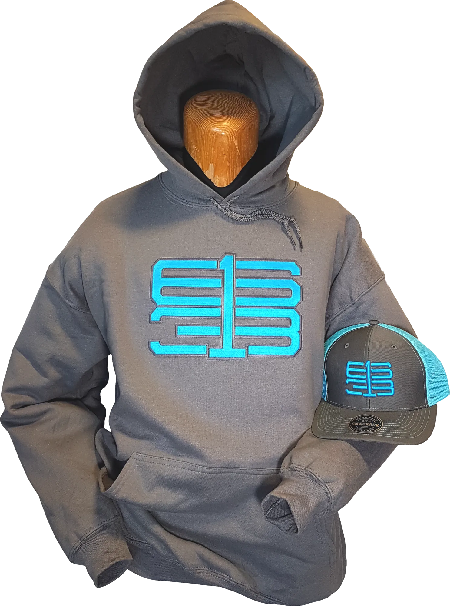 Six One 3 Interlok Hoodie Charcoal Blaze Blue