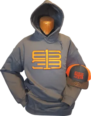 Six One 3 Interlok Hoodie Charcoal Blaze Orange