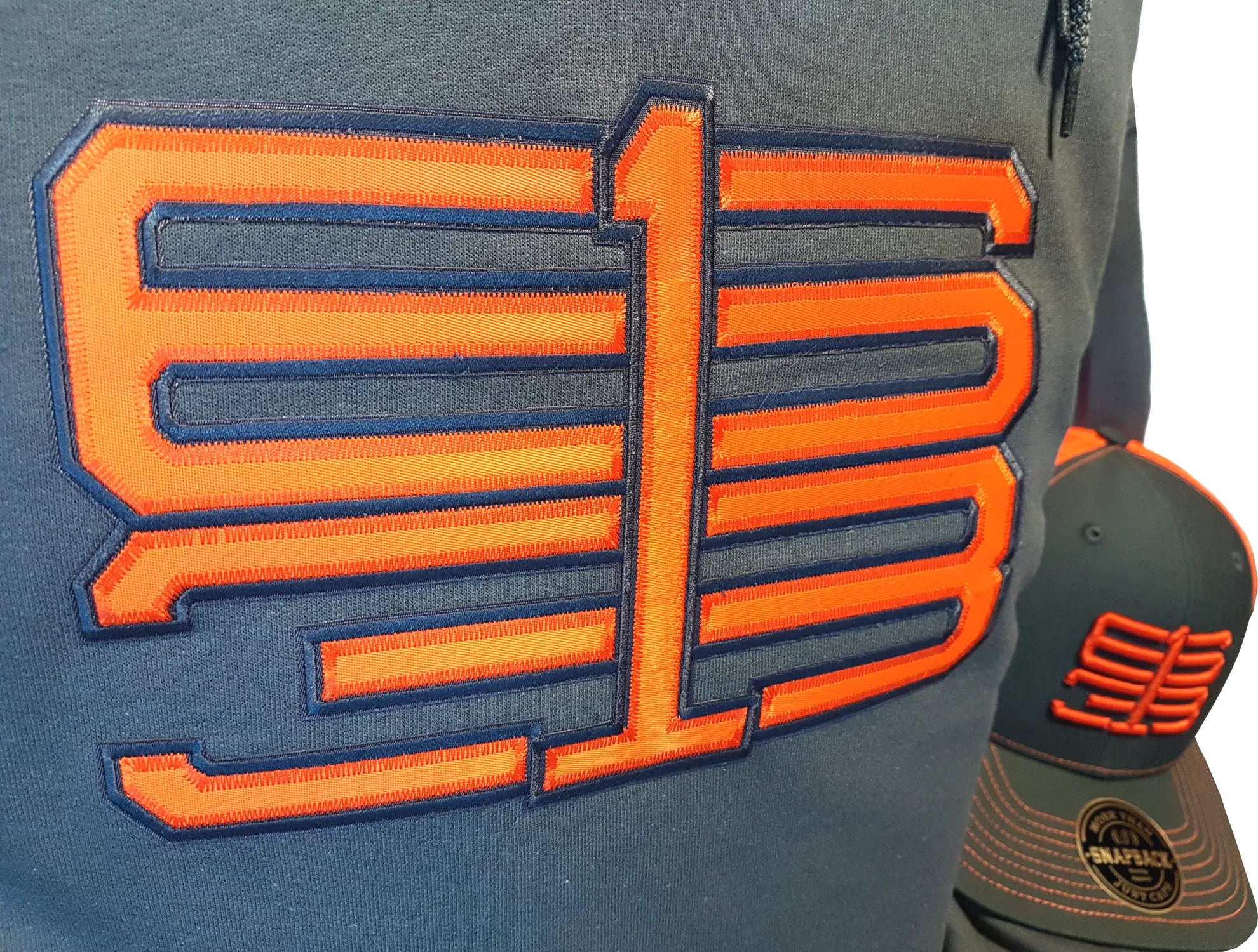 Six One 3 Interlok Hoodie Charcoal Blaze Orange