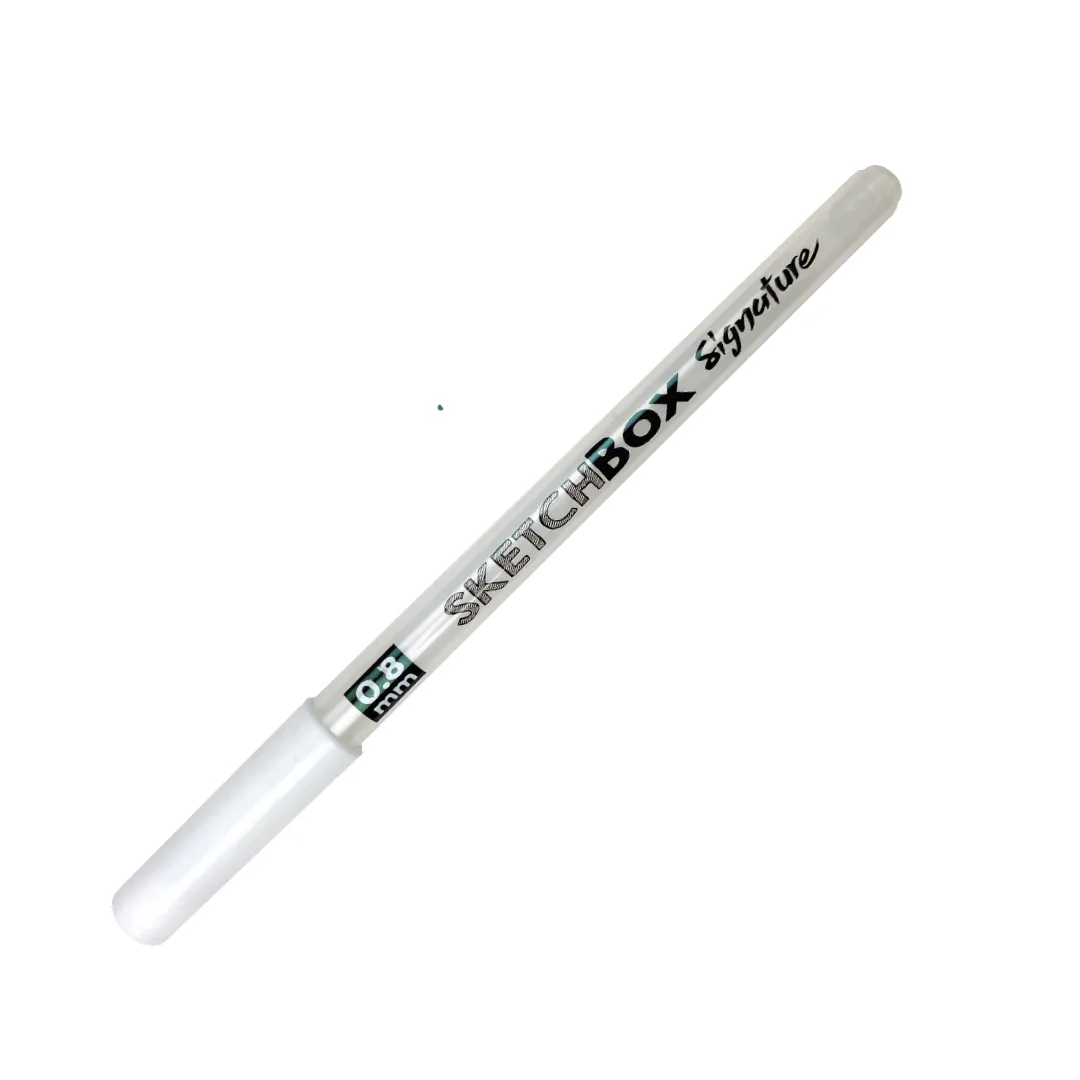 SketchBox Signature White Gel Pen 0.8