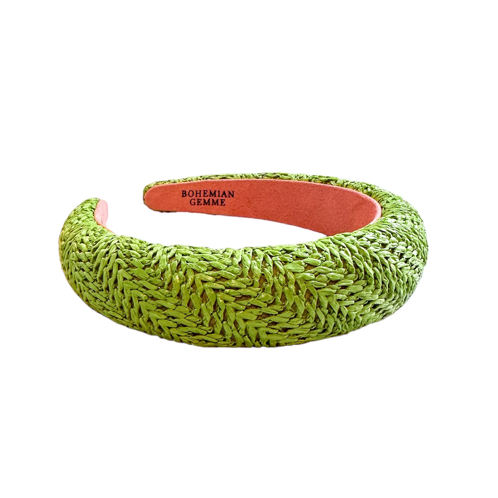 Slim Green Raffia Headband