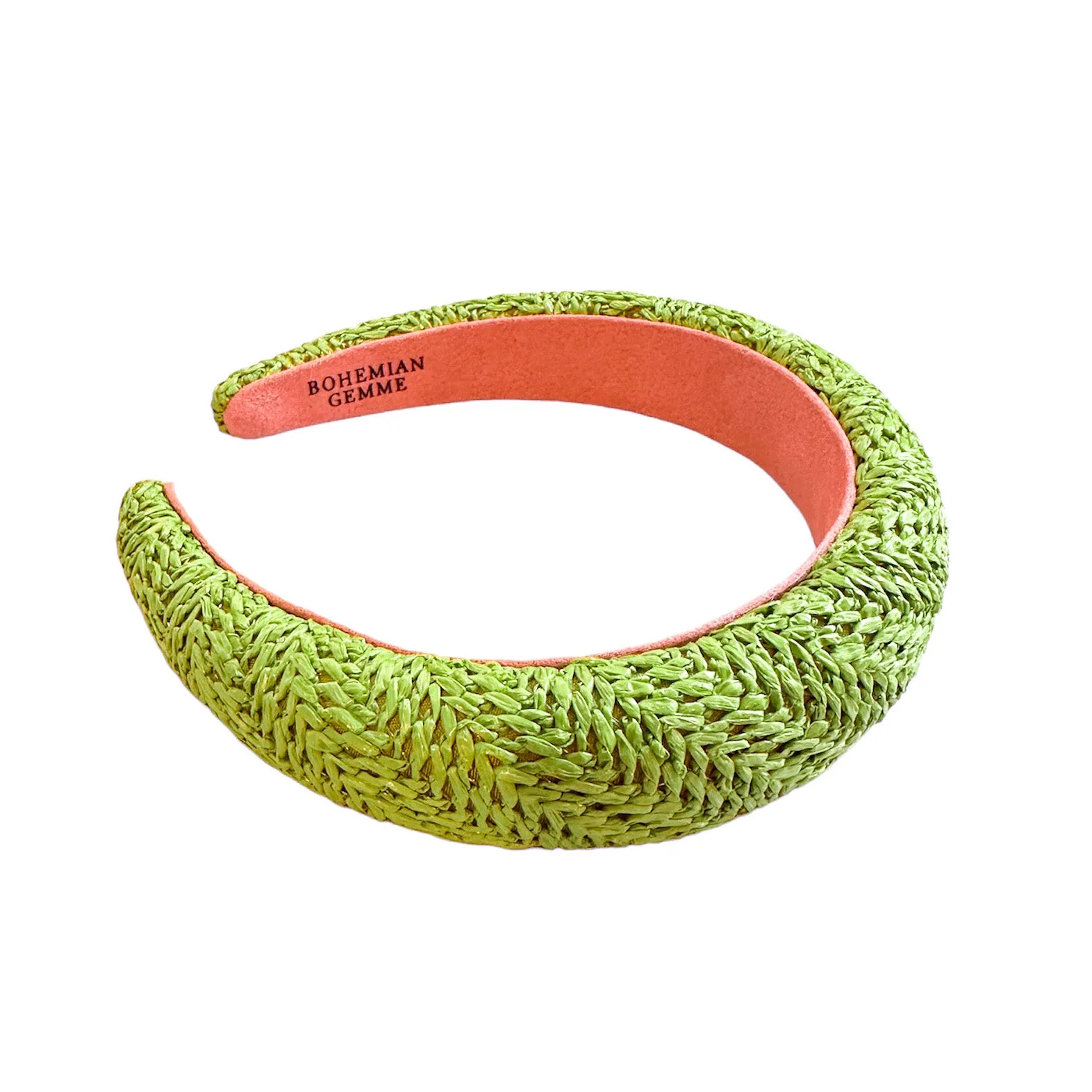 Slim Green Raffia Headband