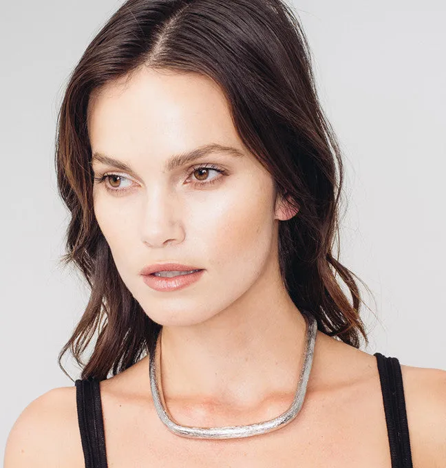 Smooth Wrap Collar | Gunmetal