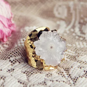 Solar Quartz Gold Ring