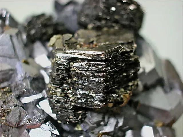 SOLD Galena and Pyrrhotite with Chalcopyrite, Trepca Complex near Mitrovica, Kosovska Municipality, Kosovo, Mined 2015, Small Cabinet 3.5 x 5.5 x 6.5 cm, $280.  Online 5/28/15.