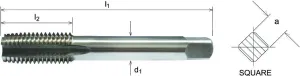 SOMTA Series 519 M14 x 2.0mm Left-Hand M Taper HSS Tap
