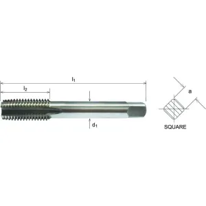 SOMTA Series 519 M4 x 0.7mm Left-Hand Taper HSS Bottom Tap