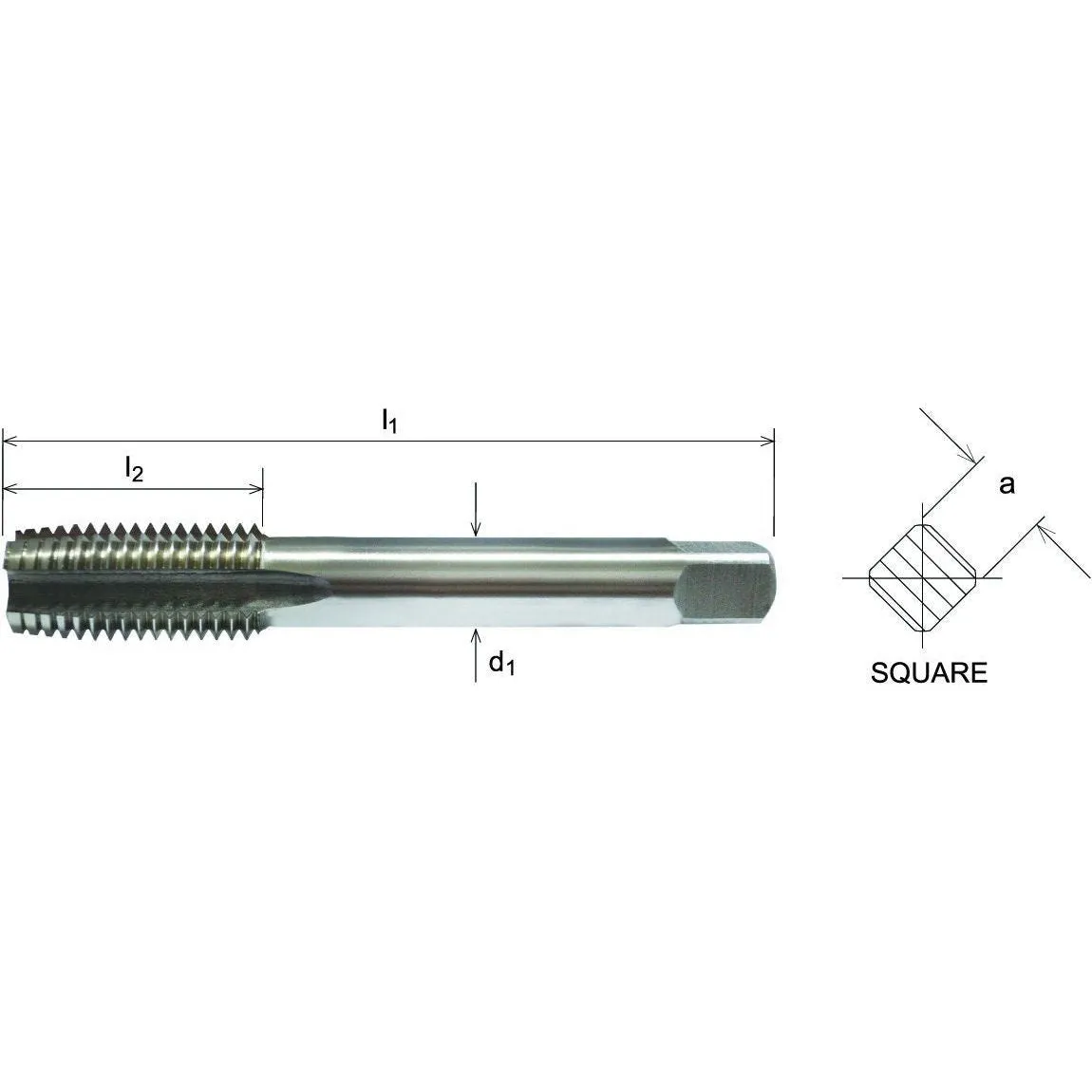SOMTA Series 519 M4 x 0.7mm Left-Hand Taper HSS Bottom Tap