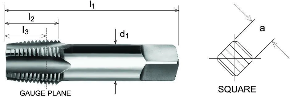 SOMTA - Series 575 HSS BSPT Tap 1/4" (Bottoming Lead, Taper Form)