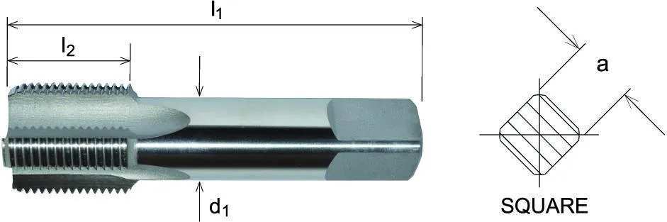 SOMTA - Series 581 HSS NPS 1" Taper Tap - Taper Pipe Tap