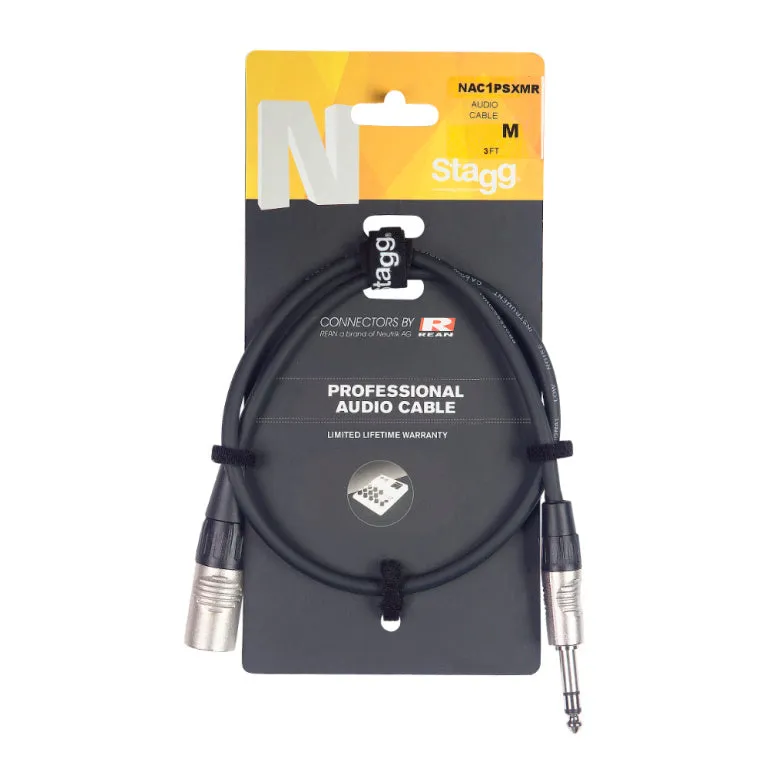 Stagg NAC1PSXMR 1M/3F AUDIO CBL XLRm-ST PLG DL