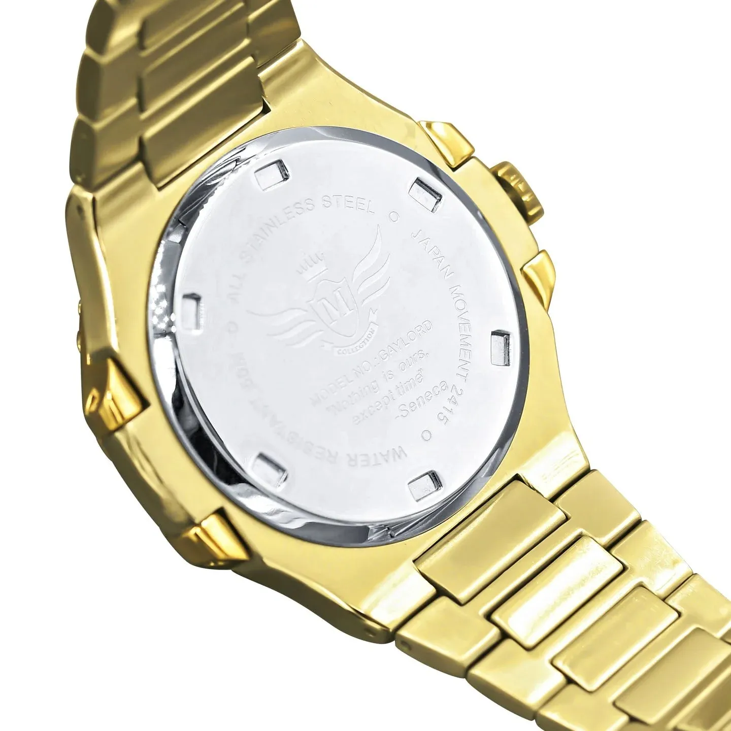 Stainless Steel Nautical Watch With CZ Bezel