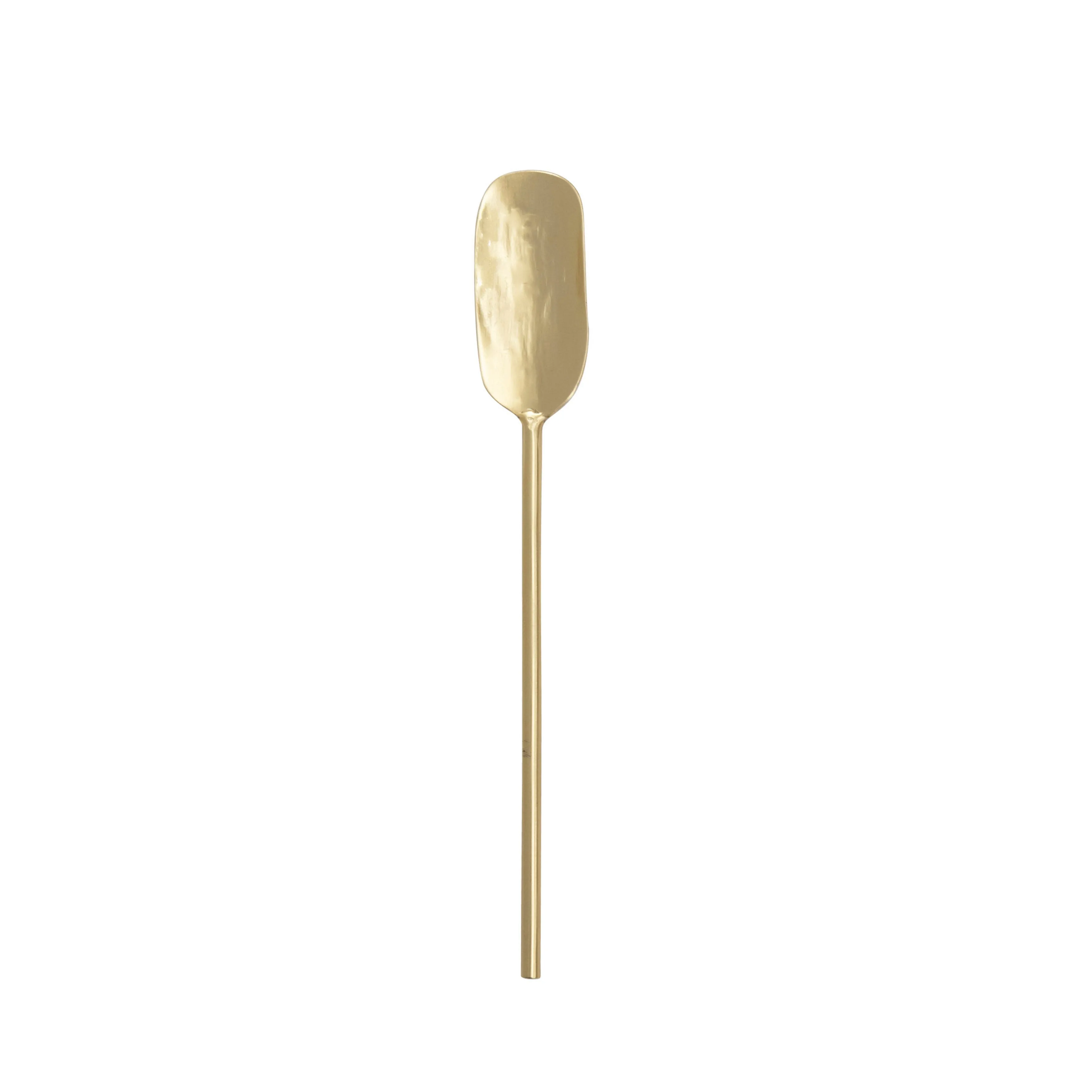 Stainless Steel Spoon, Brass Finish