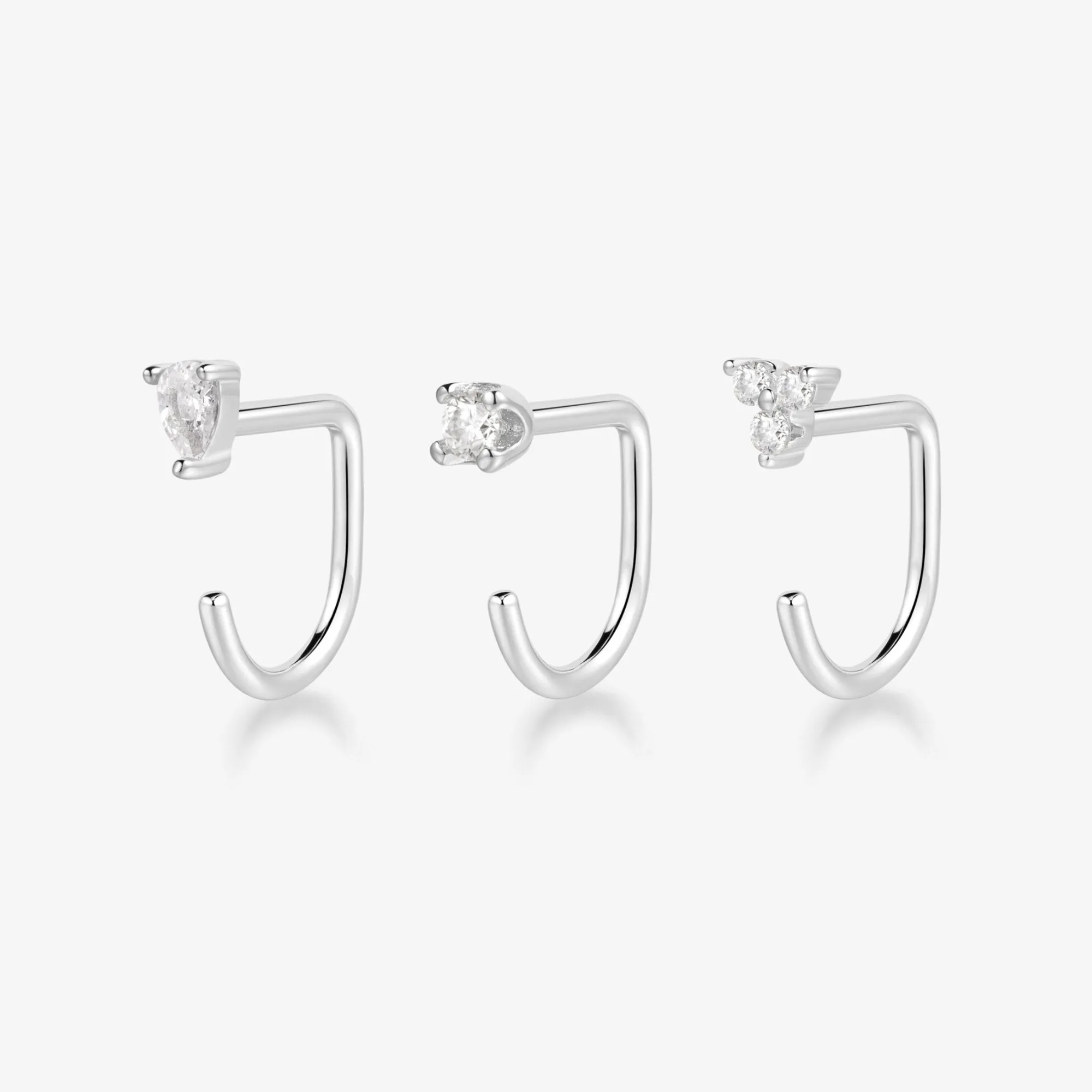Stay Close Gem Hoops Set