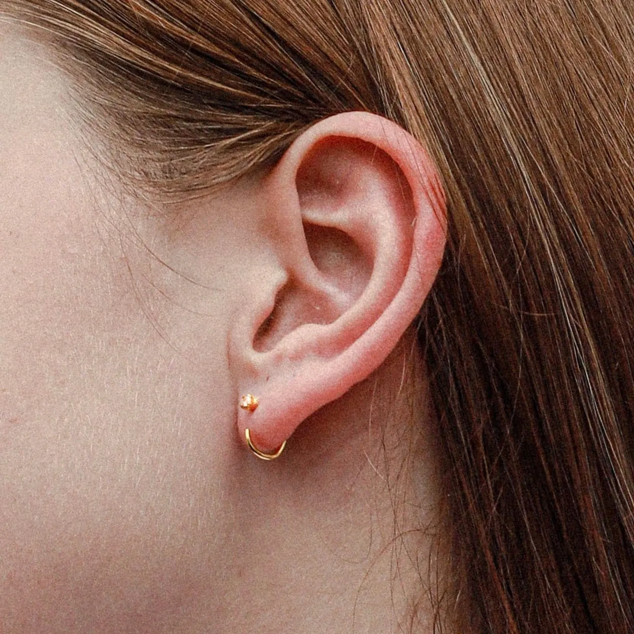 Stay Close Moissanite Hoops