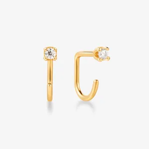 Stay Close Moissanite Hoops