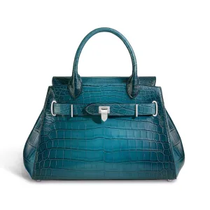 Steamer Medium Handbag in Crocodile